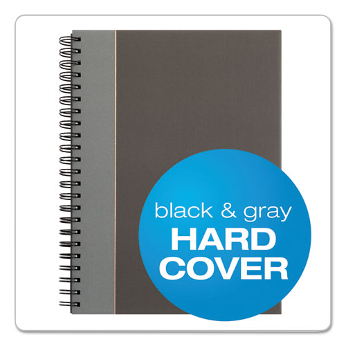 ROYALE WIREBOUND BUSINESS NOTEBOOK, COLLEGE, BLACK/GRAY, 11.75 X 8.25, 96 SHEETS