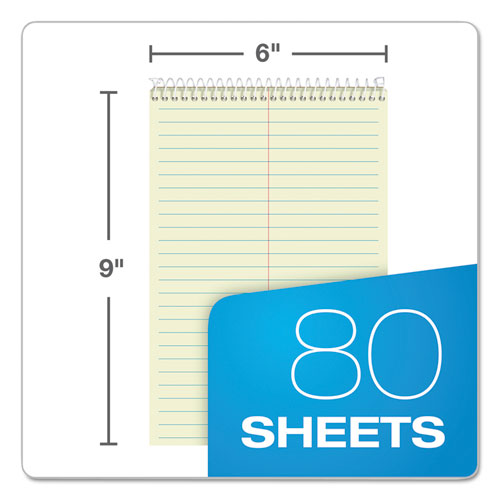 Image of Steno Pad, Gregg Rule, Assorted Cover Colors, 80 Green-Tint 6 x 9 Sheets, 4/Pack