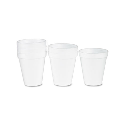Image of Dart® Foam Drink Cups, 6 Oz, White, 25/Bag, 40 Bags/Carton