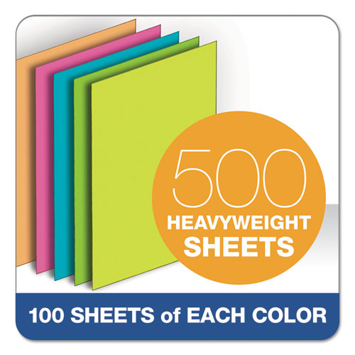 Image of Fluorescent Color Memo Sheets, 4 x 6, Unruled, Assorted Colors, 500/Pack