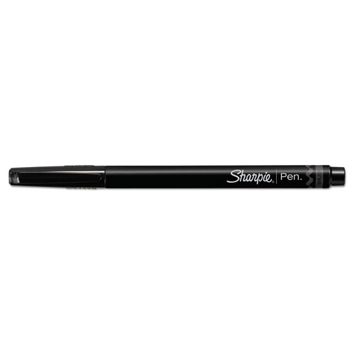 Image of Brush Tip Pens, Fine Brush Tip, Black, Dozen