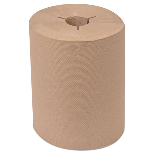 Image of Universal Hand Towel Roll, Notched, 1-Ply, 8" x 550 ft, Natural, 6 Roll/Carton