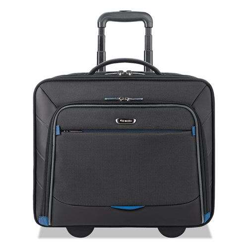 Solo Active Rolling Overnighter Case, Fits Devices Up to 16", Polyester, 7.75 x 14.5 x 14.5, Black