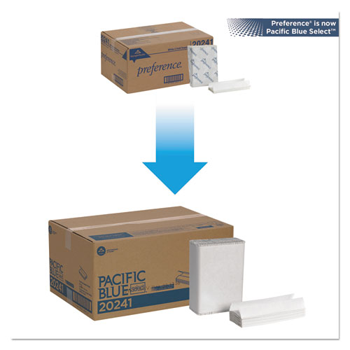 Image of Pacific Blue Select C-Fold Paper Towel, 10.1 x 10.1, White, 200/Pack, 12 Packs/Carton