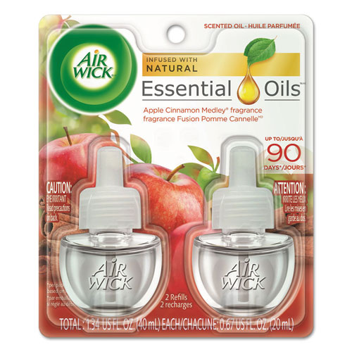 Scented Oil Refill, Warming - Apple Cinnamon Medley, 0.67 oz, 2/Pack
