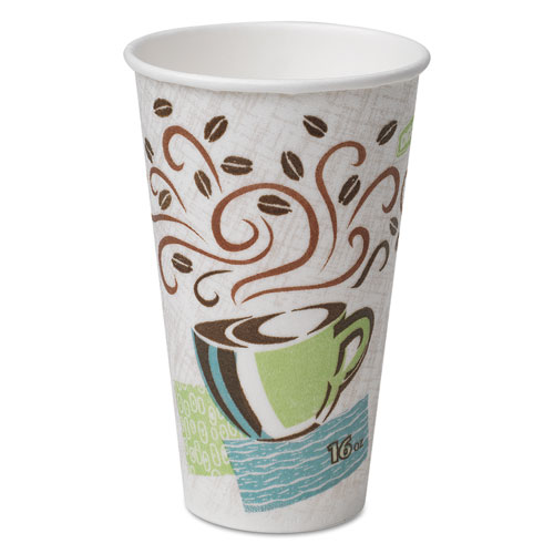 Hot Cups, Paper, 16oz, Coffee Dreams Design, 50/Pack