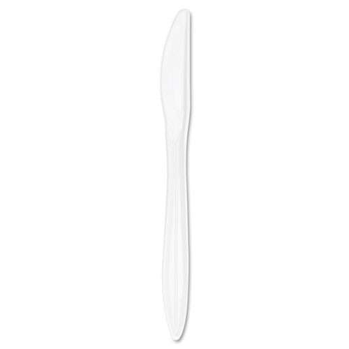 Dart® Style Setter Mediumweight Plastic Knives, White, 1000/Carton