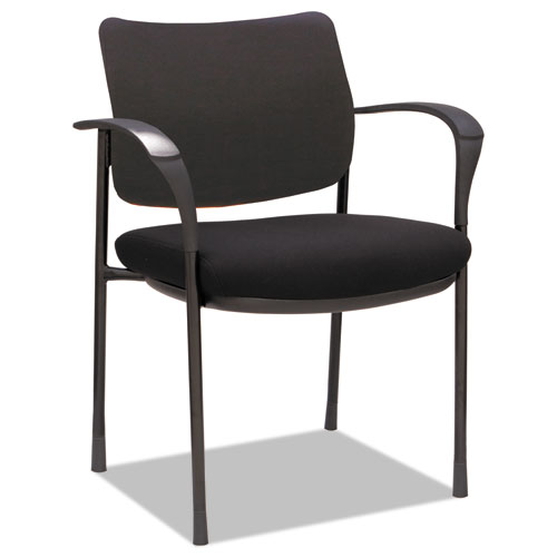 Alera IV Series Fabric Back/Seat Guest Chairs, 24.8" x 22.83" x 32.28", Black Seat, Black Back, Black Base, 2/Carton