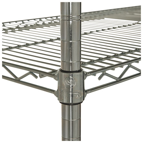 Image of Alera® Nsf Certified Industrial Four-Shelf Wire Shelving Kit, 36W X 24D X 72H, Silver