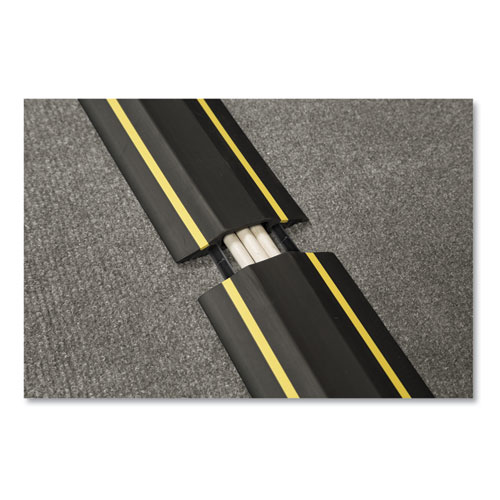 Image of D-Line® Medium-Duty Floor Cable Cover, 3.25" Wide X 30 Ft Long, Black