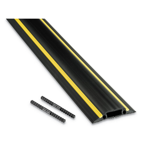 D-Line® Medium-Duty Floor Cable Cover, 3.25" Wide X 30 Ft Long, Black