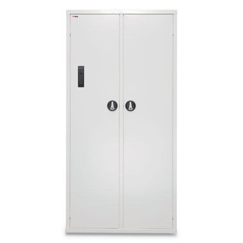 MEDICAL STORAGE CABINET WITH ELECTRONIC LOCK, 36W X 15D X 72H, WHITE