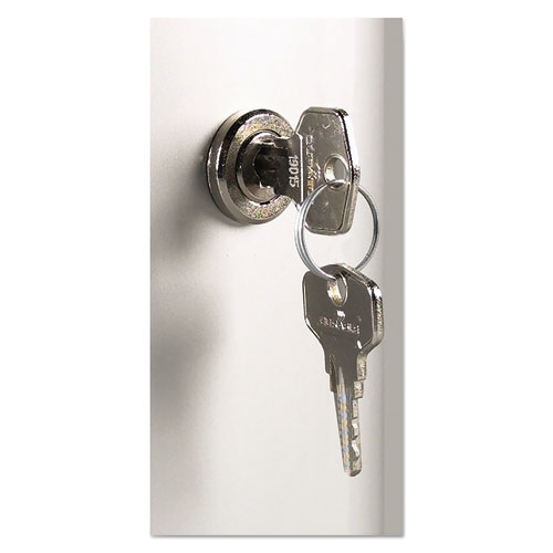 Locking Key Cabinet, 72-Key, Brushed Aluminum, 11 3/4 x 4 5/8 x 15 3/4