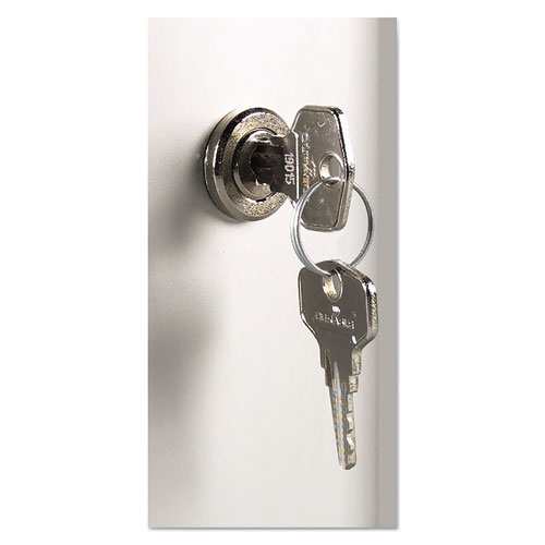 Locking Key Cabinet, 72-Key, Brushed Aluminum, Silver, 11.75 x 4.63 x 15.75