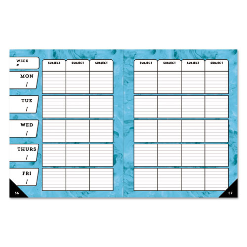 Image of Carson-Dellosa Education Teacher Planner, Weekly/Monthly, Two-Page Spread (Seven Classes), 10.88 X 8.38, Balloon Theme, Black Cover
