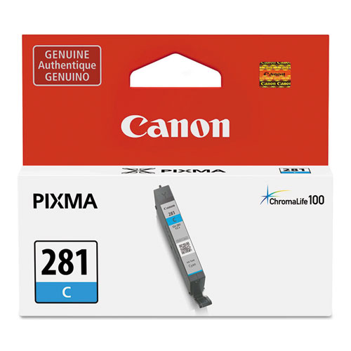 Image of Canon® 2088C001 (Cli-281) Chromalife100+ Ink, 259 Page-Yield, Cyan