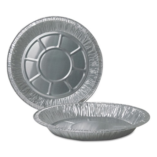 Image of Durable Packaging Aluminum Pie Pans, Deep, 32 Oz, 10" Diameter X 1.38"H, 500/Carton