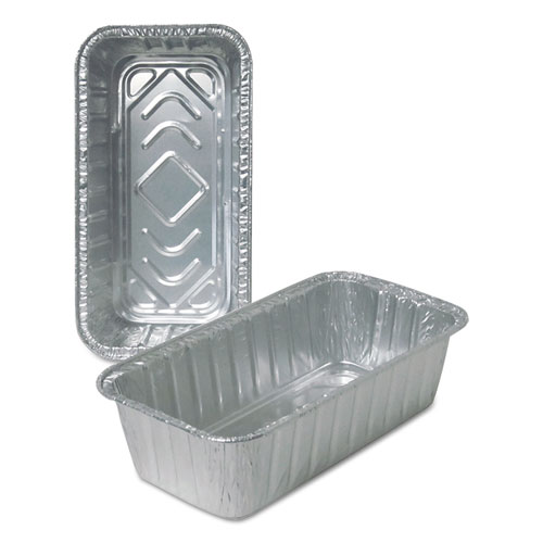 Image of Aluminum Loaf Pans, 2 lb, 8.69 x 4.56 x 2.38, 500/Carton