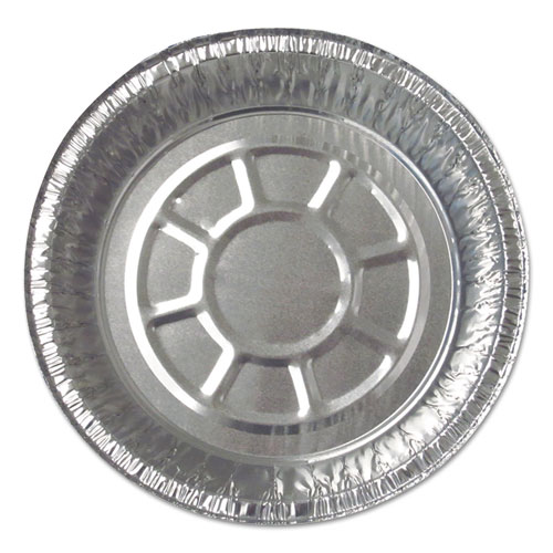 Image of Aluminum Round Containers, 22 Gauge, 24 oz, 7" Diameter x 1.75"h, Silver, 500/Carton