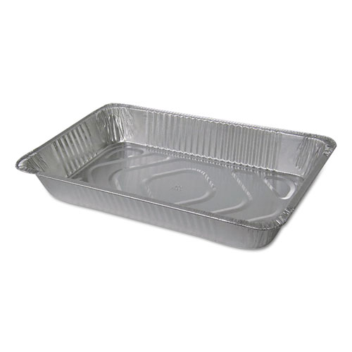 Aluminum Steam Table Pans, Full-Size Deep—346 oz., 3.38" Deep, 12.81 x 20.75, 50/Carton