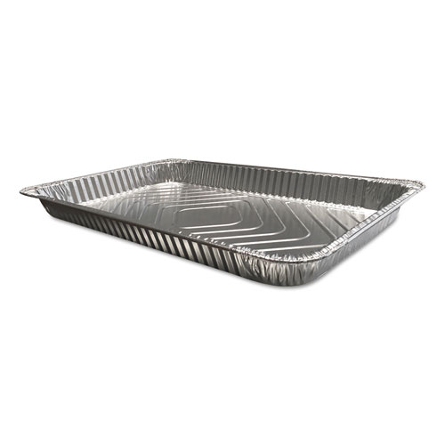 Aluminum Steam Table Pans, Full-Size Shallow—175 oz., 1.69" Deep,12.81 x 20.75, 50/Carton