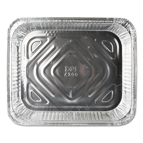 Durable Packaging Aluminum Steam Table Pans, Half-Size Shallow-79.5 Oz., 1.69" Deep, 10.38 X 12.75, 100/Carton