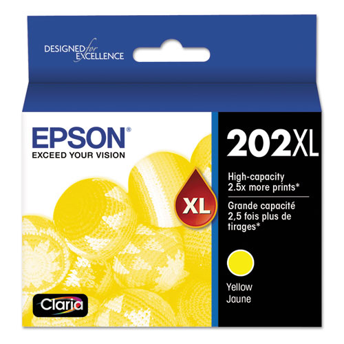 T202XL420-S (202XL) Claria High-Yield Ink, 470 Page-Yield, Yellow