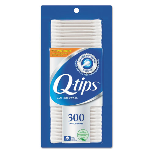 Image of Q-Tips® Cotton Swabs, Antibacterial, 300/Pack, 12/Carton