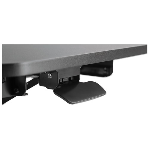 Image of AdaptivErgo Two-Tier Sit-Stand Lifting Workstation, 37.38" x 26.13" x 4.69" to 19.88", Black