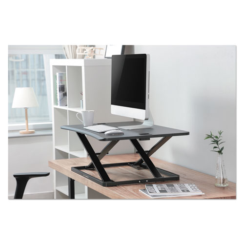Image of AdaptivErgo Ultra-Slim Sit-Stand Desk, 31.33" x 21.63" x 1.5" to 16", Black