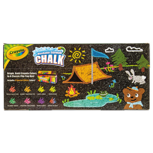 Image of Crayola® Ultimate Sidewalk Chalk, 4" X 0.5" Diameter, 60 Assorted Colors, 64/Set