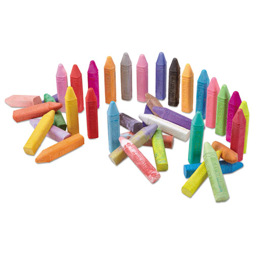 Image of Crayola® Ultimate Sidewalk Chalk, 4" X 0.5" Diameter, 60 Assorted Colors, 64/Set