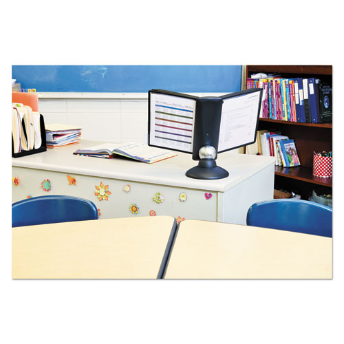 Image of Durable® Sherpa Motion Desk Reference System, 10 Panels, Black Borders