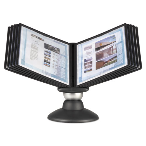 Image of Durable® Sherpa Motion Desk Reference System, 10 Panels, Black Borders