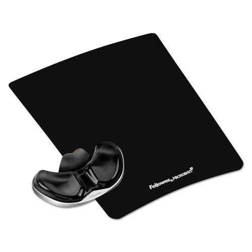 Gel Gliding Palm Support W/mouse Pad, Black