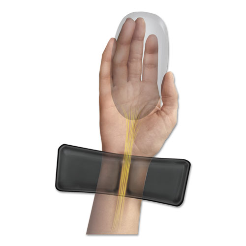 Gel Wrist Support w/Attached Mouse Pad, Black