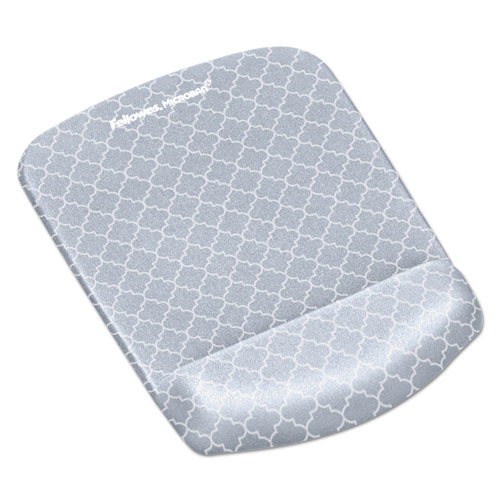 Image of Fellowes® Plushtouch Mouse Pad With Wrist Rest, 7.25 X 9.37, Lattice Design