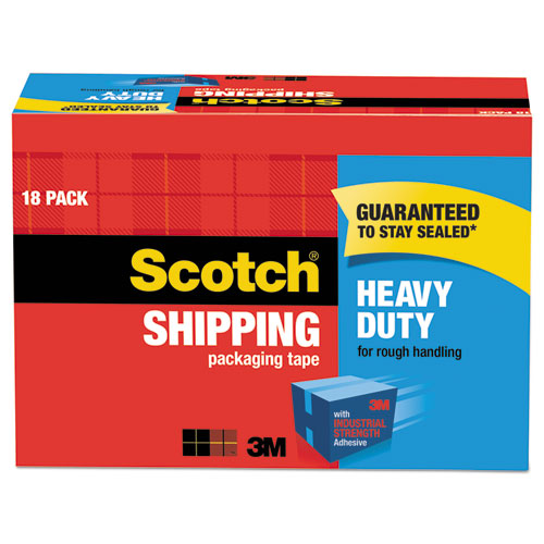 3850 Heavy-Duty Packaging Tape Cabinet Pack, 3" Core, 1.88" x 54.6 yds, Clear, 18/Pack | by Plexsupply
