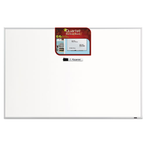 Image of Quartet® Dry Erase Board, 36 X 24, Melamine White Surface, Silver Aluminum Frame