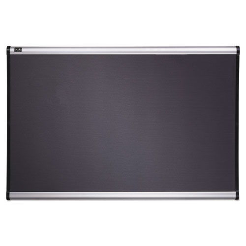 Image of Quartet® Prestige Gray Diamond Mesh Bulletin Board, 36 X 24, Gray Surface, Silver Aluminum/Plastic Frame