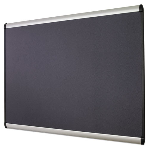 Prestige Plus Magnetic Fabric Bulletin Boards, 36 x 24, Gray Surface, Silver Aluminum Frame