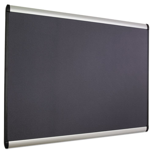 Image of Quartet® Prestige Plus Magnetic Fabric Bulletin Boards, 36 X 24, Gray Surface, Silver Aluminum Frame