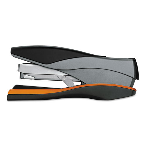 Image of Optima 40 Desktop Stapler, 40-Sheet Capacity, Silver/Black/Orange