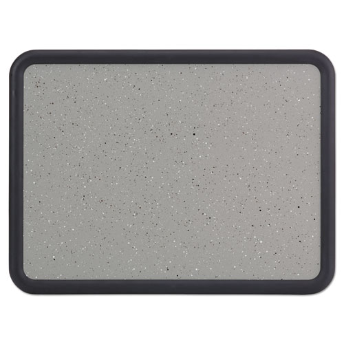 Contour Granite Gray Tack Board, 36 X 24, Black Frame