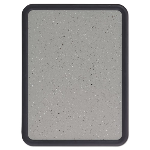 Contour Granite Board, 36 x 24, Granite Gray Surface, Black Plastic Frame
