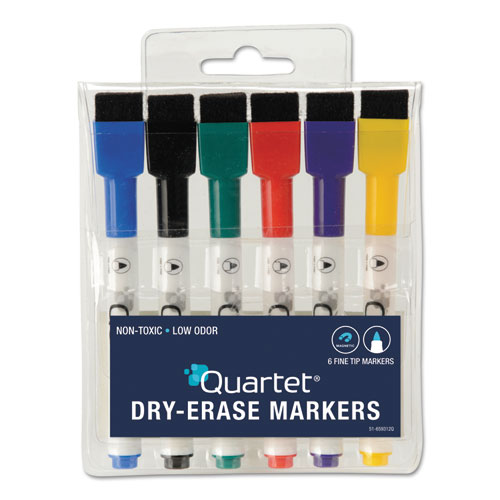 Pen Style Dry Erase Marker, Fine Bullet Tip, Assorted Colors, 4/Set -  TonerQuest