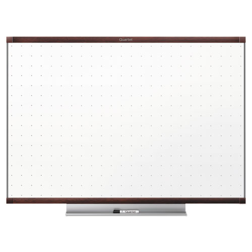 Quartet® Prestige 2 Total Erase Whiteboard, 72 X 48, White Surface, Mahogany Fiberboard/Plastic Frame