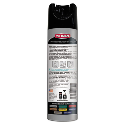 Stainless Steel Cleaner and Polish, 17 oz Aerosol