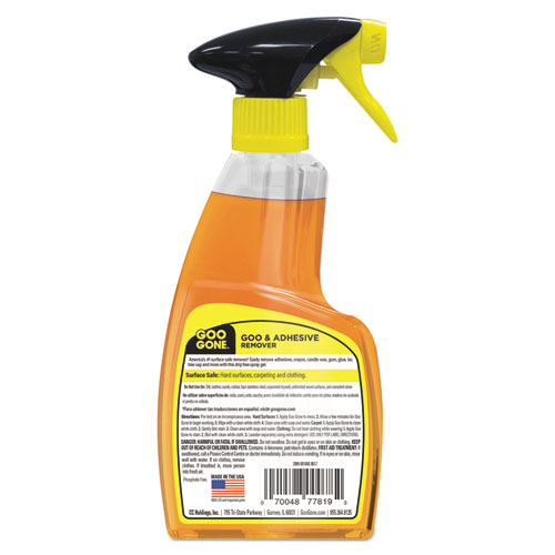 Spray Gel Cleaner, Citrus Scent, 12 oz Spray Bottle, 6/Carton