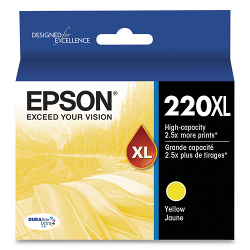 T220XL420-S (220XL) DURABrite Ultra High-Yield Ink, 450 Page-Yield, Yellow